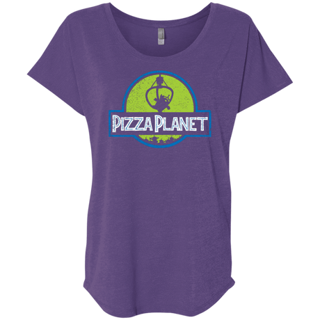 T-Shirts Purple Rush / X-Small Pizza Planet Triblend Dolman Sleeve