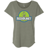 T-Shirts Venetian Grey / X-Small Pizza Planet Triblend Dolman Sleeve