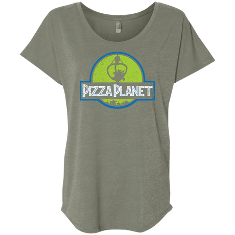 T-Shirts Venetian Grey / X-Small Pizza Planet Triblend Dolman Sleeve