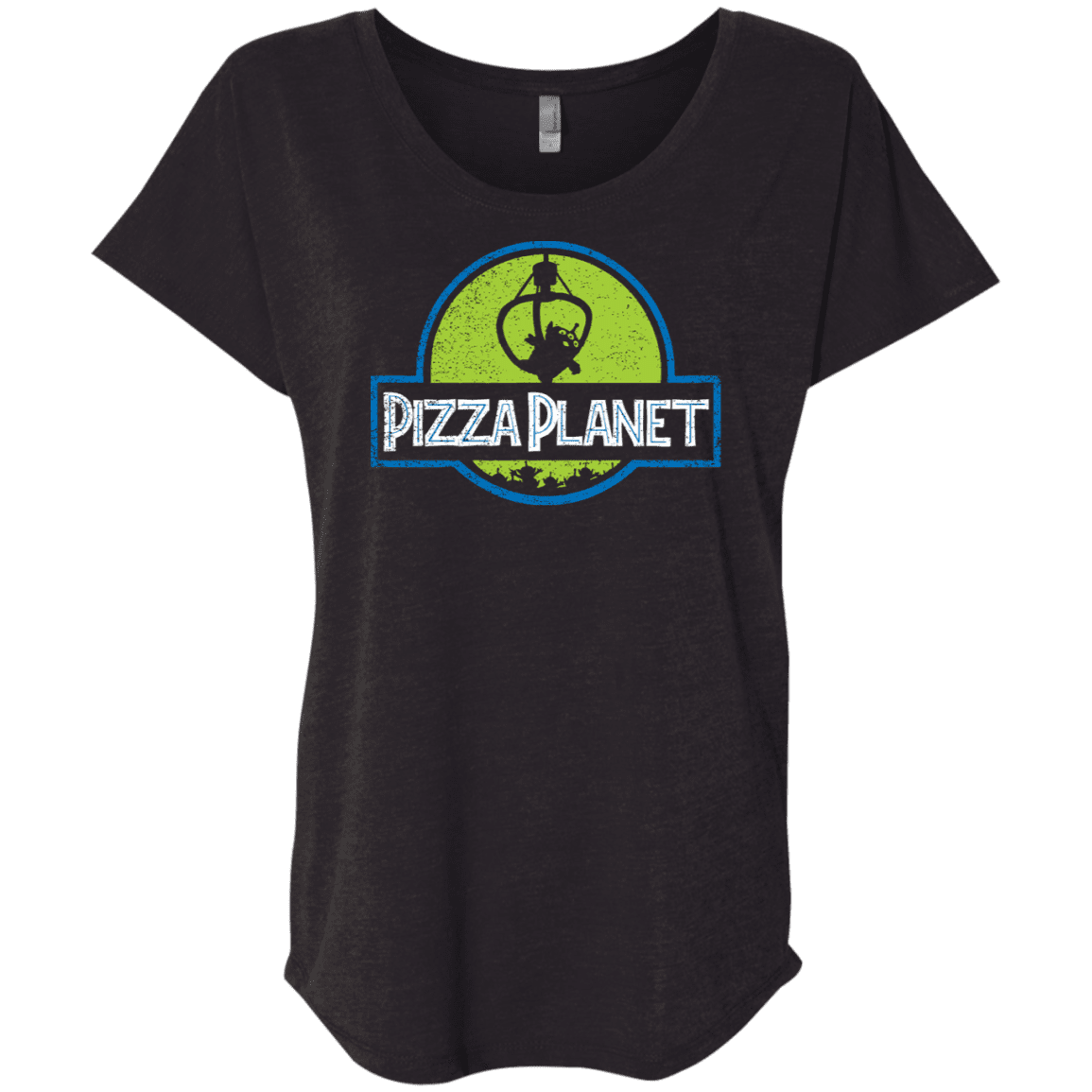 T-Shirts Vintage Black / X-Small Pizza Planet Triblend Dolman Sleeve