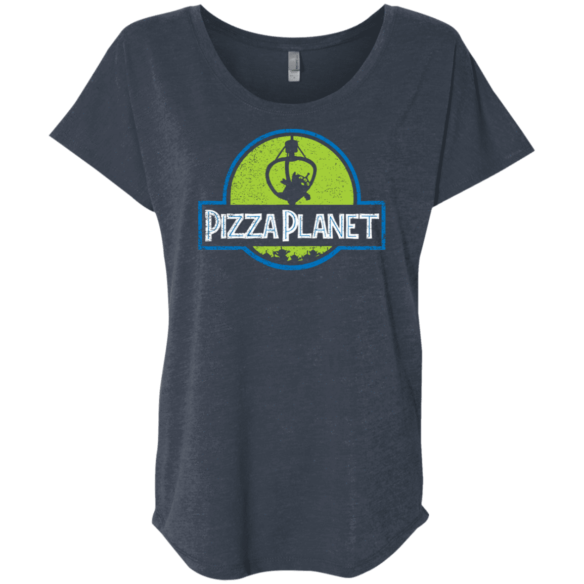 T-Shirts Vintage Navy / X-Small Pizza Planet Triblend Dolman Sleeve