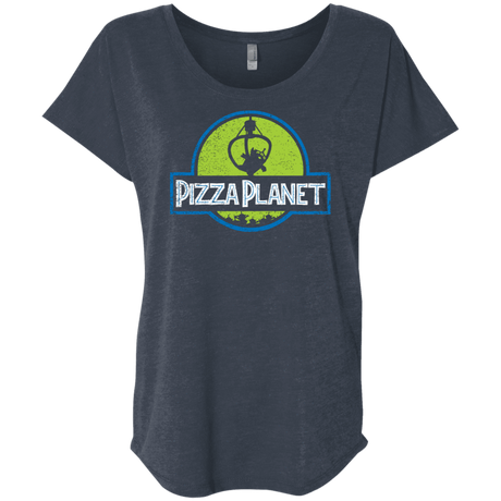 T-Shirts Vintage Navy / X-Small Pizza Planet Triblend Dolman Sleeve