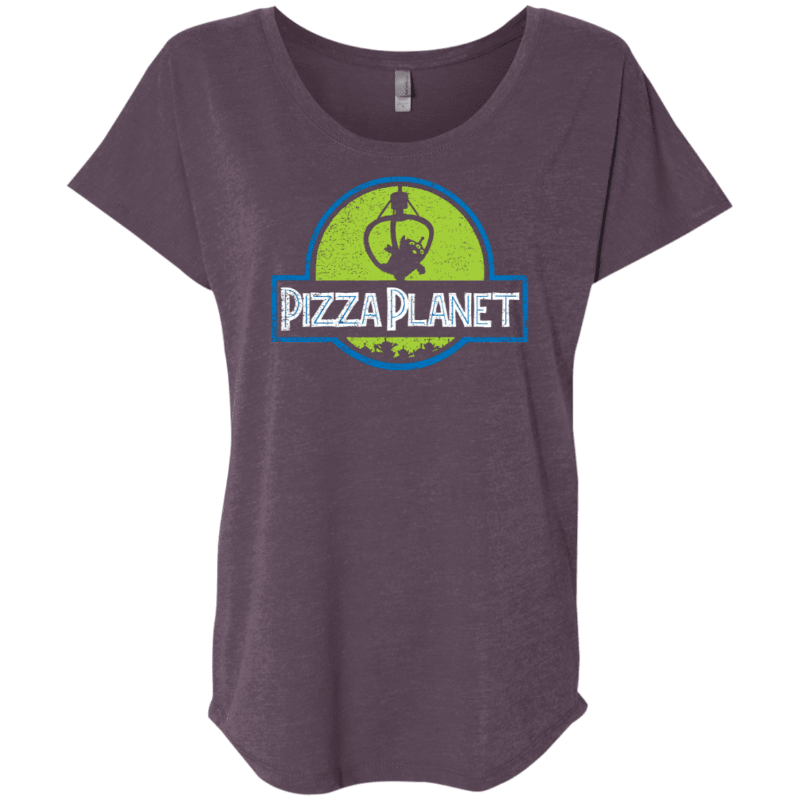T-Shirts Vintage Purple / X-Small Pizza Planet Triblend Dolman Sleeve