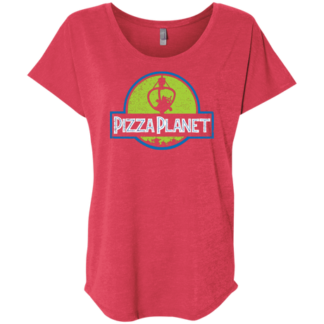 T-Shirts Vintage Red / X-Small Pizza Planet Triblend Dolman Sleeve