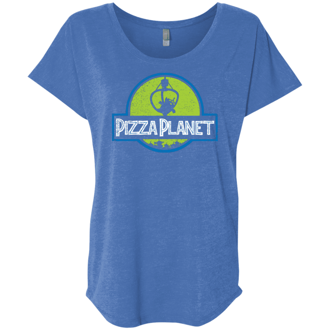 T-Shirts Vintage Royal / X-Small Pizza Planet Triblend Dolman Sleeve