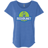 T-Shirts Vintage Royal / X-Small Pizza Planet Triblend Dolman Sleeve