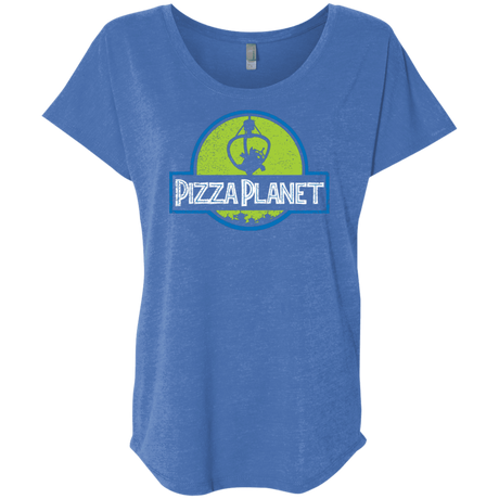 T-Shirts Vintage Royal / X-Small Pizza Planet Triblend Dolman Sleeve