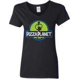 T-Shirts Black / S Pizza Planet Women's V-Neck T-Shirt