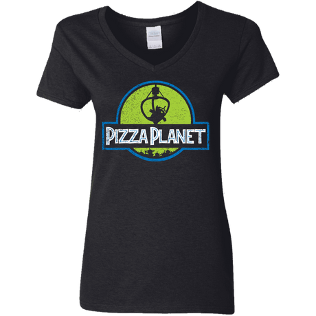 T-Shirts Black / S Pizza Planet Women's V-Neck T-Shirt