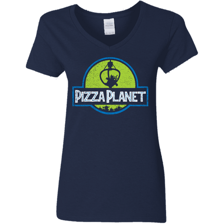 T-Shirts Navy / S Pizza Planet Women's V-Neck T-Shirt