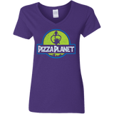 T-Shirts Purple / S Pizza Planet Women's V-Neck T-Shirt