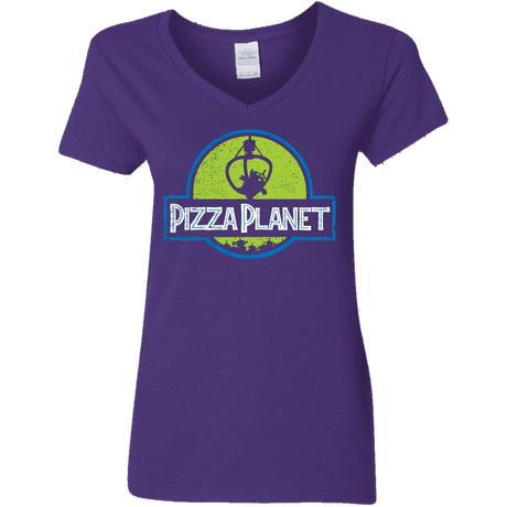 T-Shirts Purple / S Pizza Planet Women's V-Neck T-Shirt