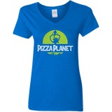 T-Shirts Royal / S Pizza Planet Women's V-Neck T-Shirt