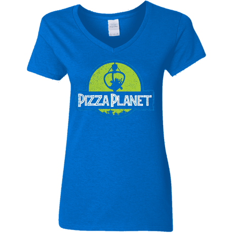 T-Shirts Royal / S Pizza Planet Women's V-Neck T-Shirt