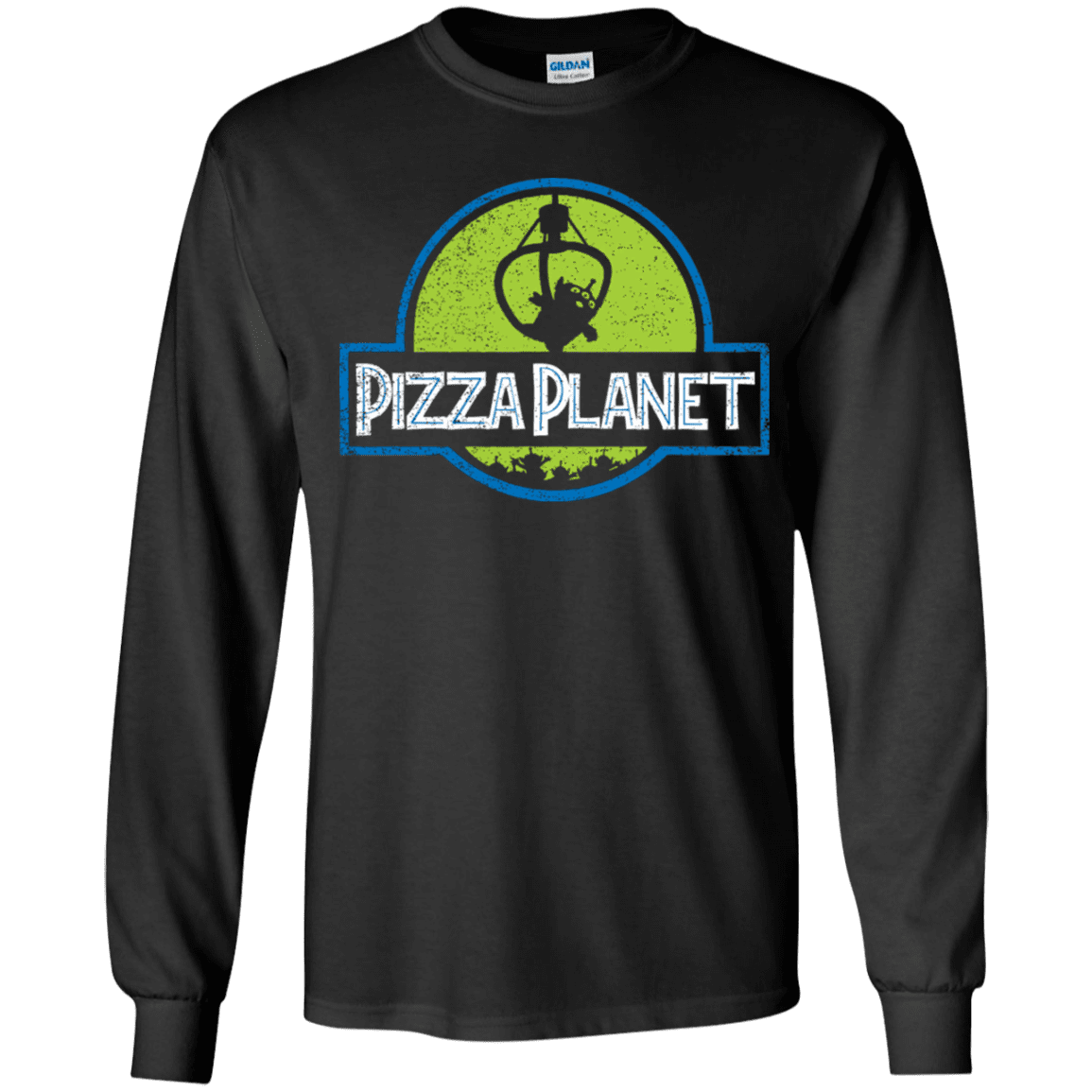 T-Shirts Black / YS Pizza Planet Youth Long Sleeve T-Shirt