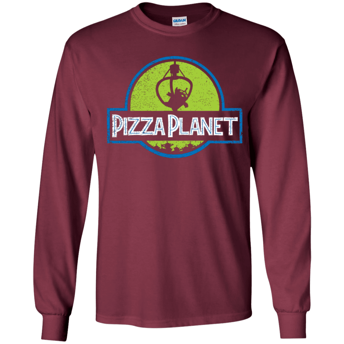 T-Shirts Maroon / YS Pizza Planet Youth Long Sleeve T-Shirt