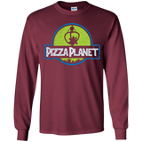 T-Shirts Maroon / YS Pizza Planet Youth Long Sleeve T-Shirt