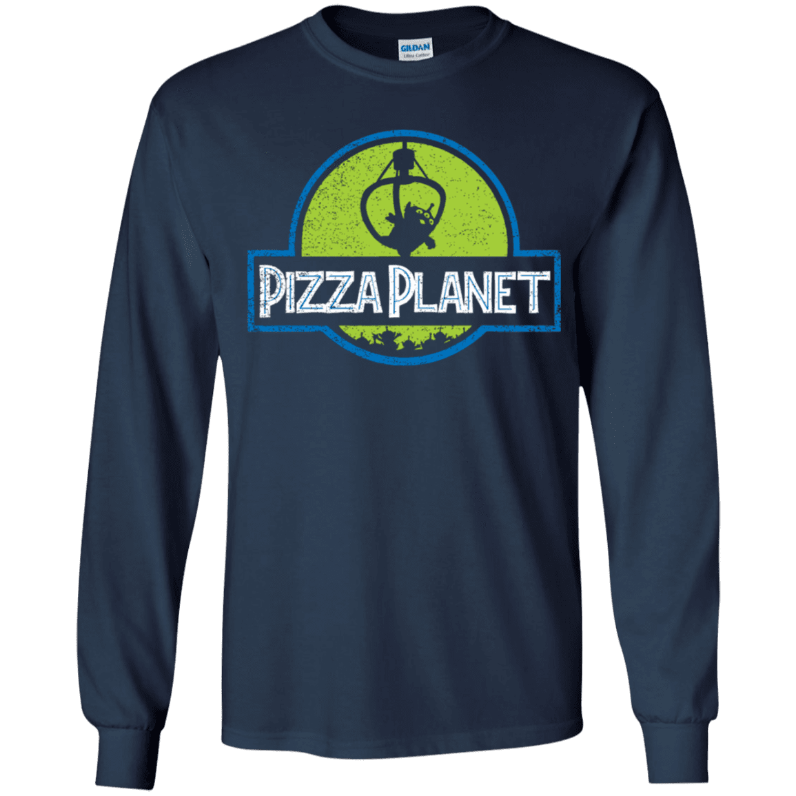 T-Shirts Navy / YS Pizza Planet Youth Long Sleeve T-Shirt