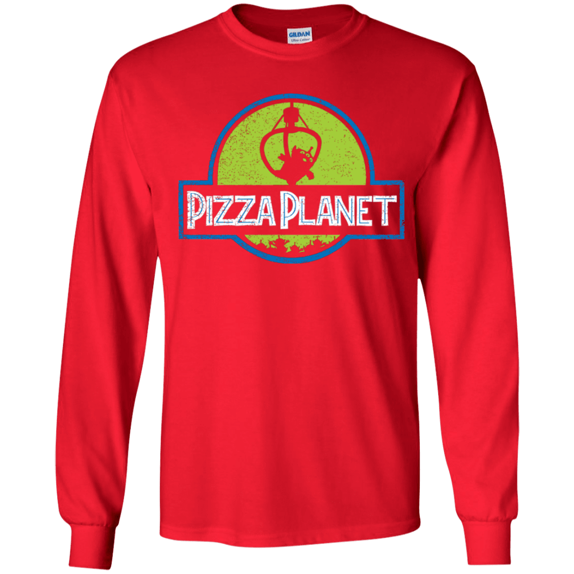 T-Shirts Red / YS Pizza Planet Youth Long Sleeve T-Shirt