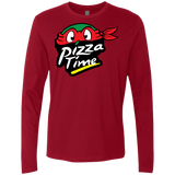 T-Shirts Cardinal / S Pizza Time Men's Premium Long Sleeve
