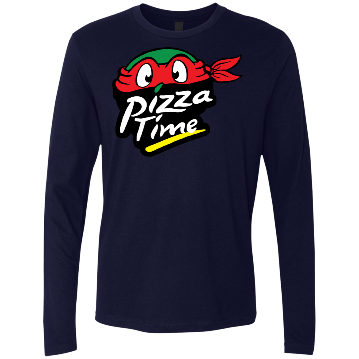 T-Shirts Midnight Navy / S Pizza Time Men's Premium Long Sleeve