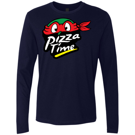 T-Shirts Midnight Navy / S Pizza Time Men's Premium Long Sleeve