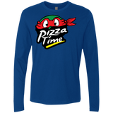 T-Shirts Royal / S Pizza Time Men's Premium Long Sleeve