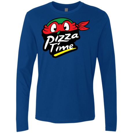 T-Shirts Royal / S Pizza Time Men's Premium Long Sleeve