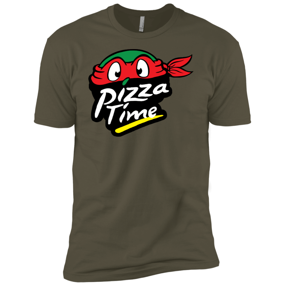 T-Shirts Military Green / X-Small Pizza Time Men's Premium T-Shirt