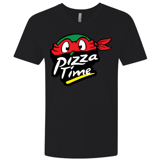 T-Shirts Black / X-Small Pizza Time Men's Premium V-Neck