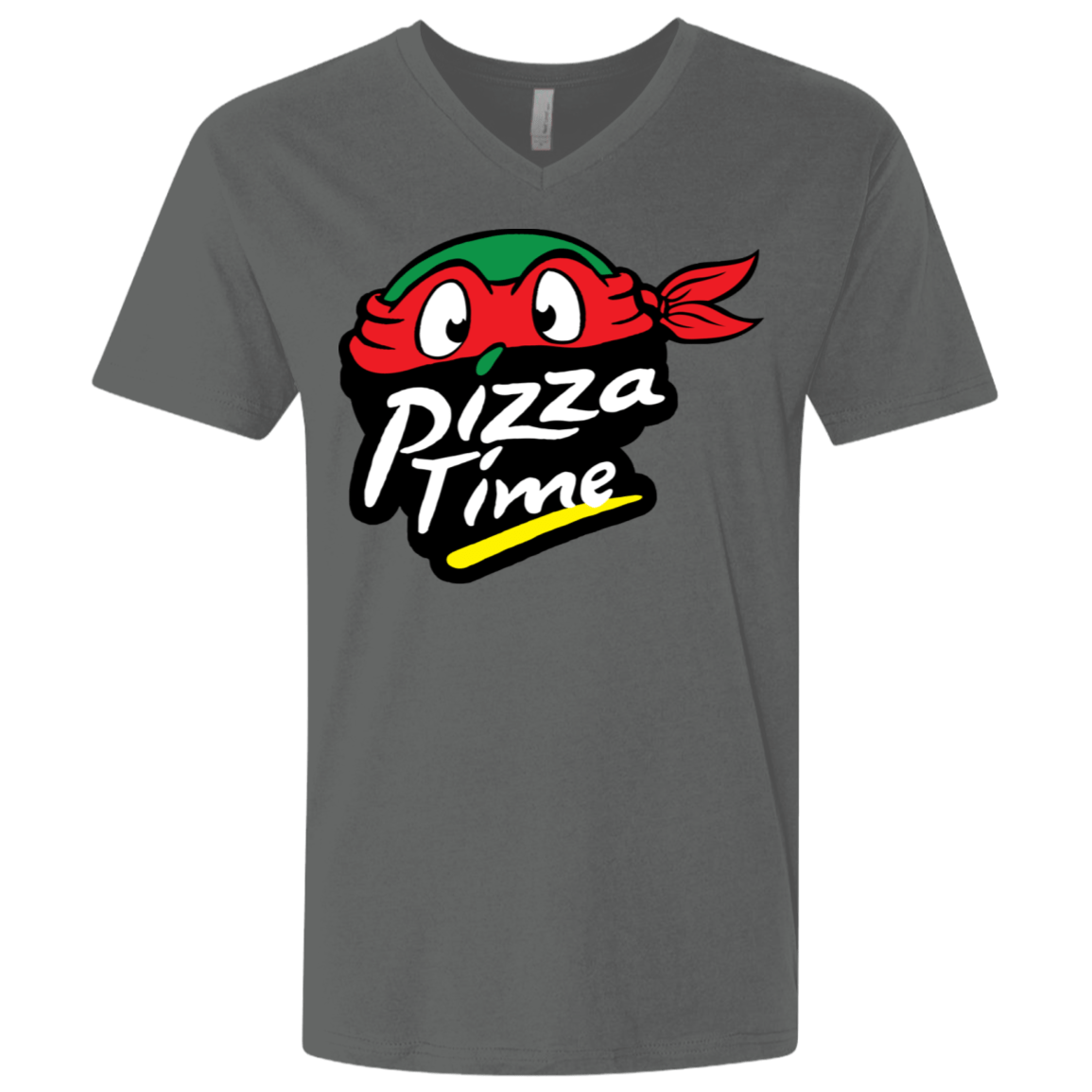 T-Shirts Heavy Metal / X-Small Pizza Time Men's Premium V-Neck
