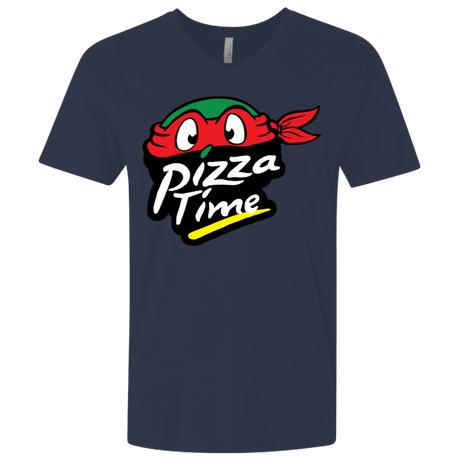 T-Shirts Midnight Navy / X-Small Pizza Time Men's Premium V-Neck
