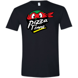 T-Shirts Black / X-Small Pizza Time Men's Semi-Fitted Softstyle