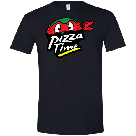 T-Shirts Black / X-Small Pizza Time Men's Semi-Fitted Softstyle