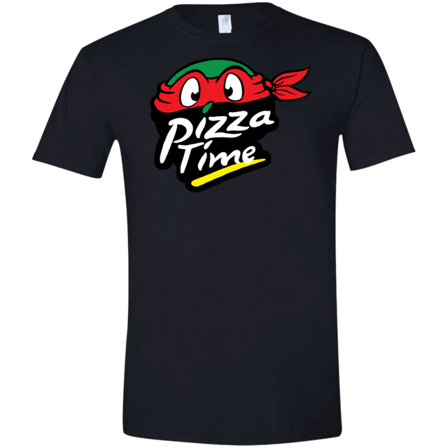 T-Shirts Black / X-Small Pizza Time Men's Semi-Fitted Softstyle