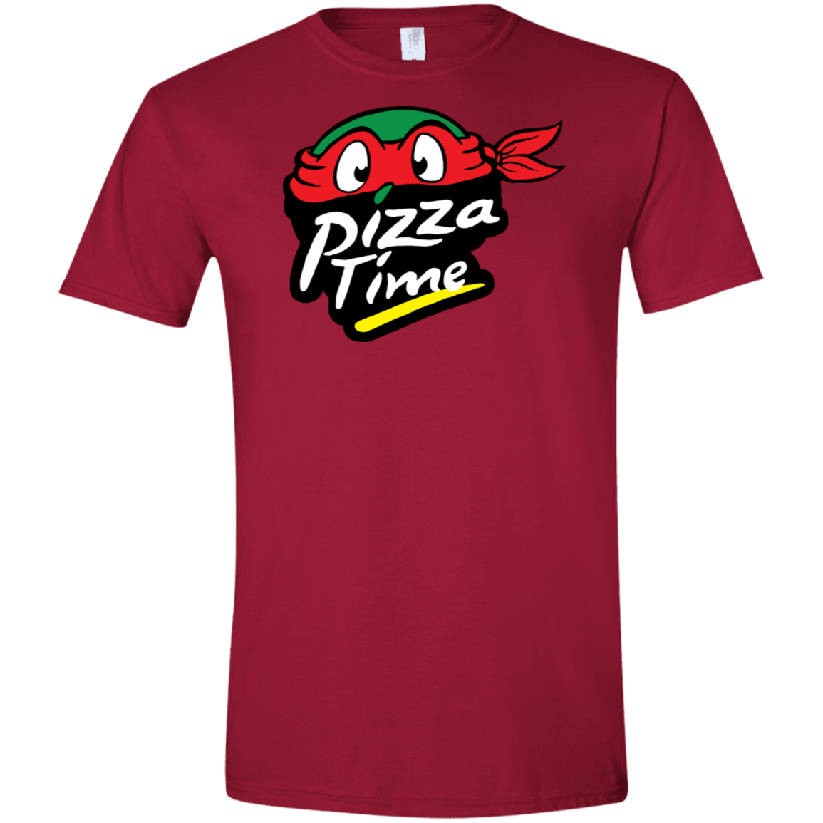 T-Shirts Cardinal Red / S Pizza Time Men's Semi-Fitted Softstyle