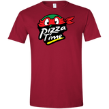 T-Shirts Cardinal Red / S Pizza Time Men's Semi-Fitted Softstyle