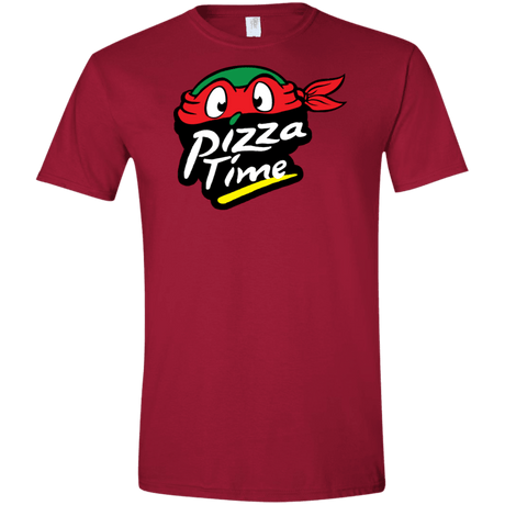 T-Shirts Cardinal Red / S Pizza Time Men's Semi-Fitted Softstyle