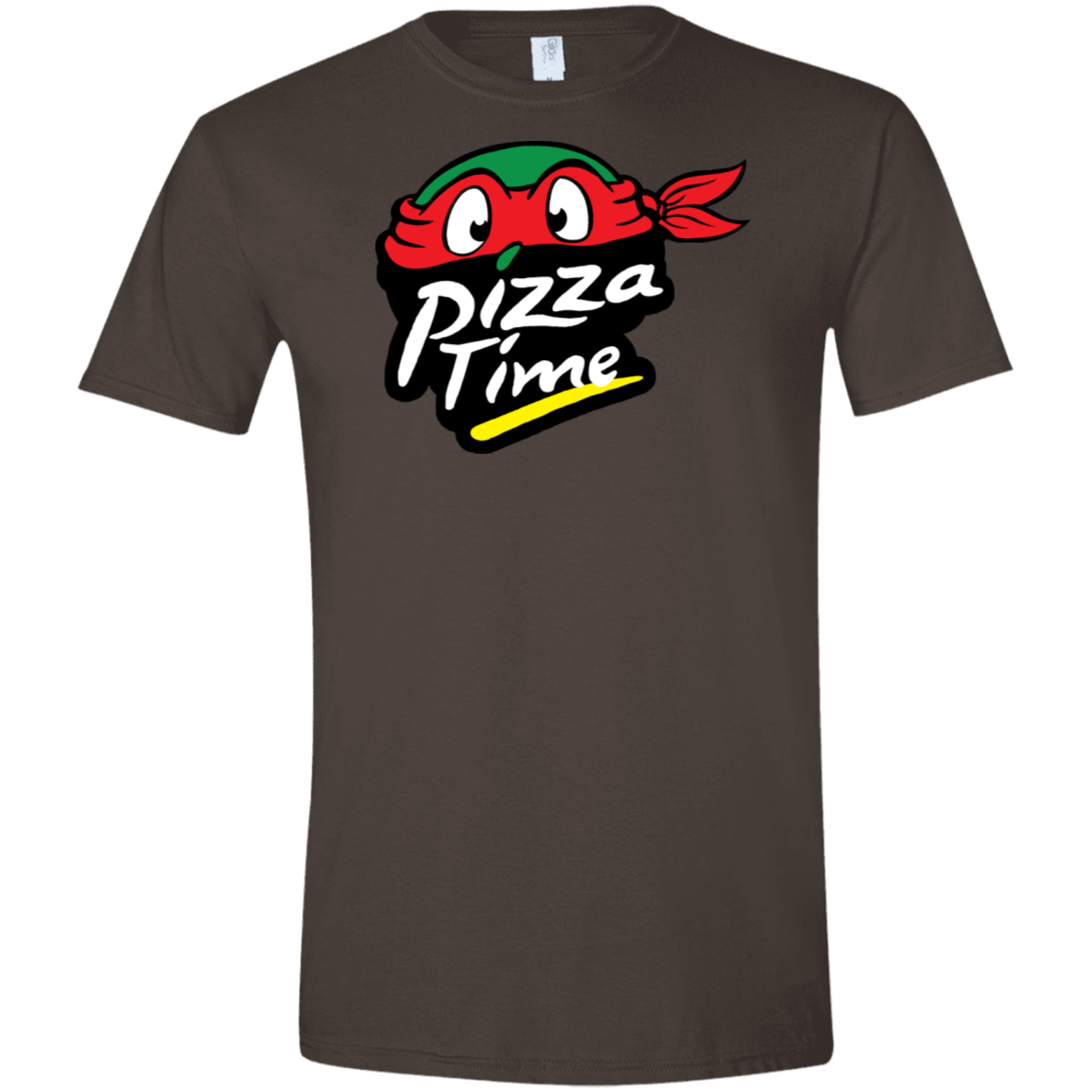 T-Shirts Dark Chocolate / S Pizza Time Men's Semi-Fitted Softstyle