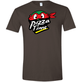 T-Shirts Dark Chocolate / S Pizza Time Men's Semi-Fitted Softstyle