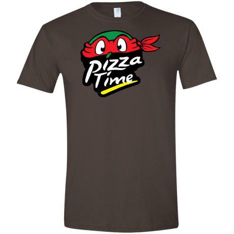 T-Shirts Dark Chocolate / S Pizza Time Men's Semi-Fitted Softstyle