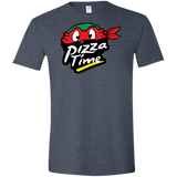 T-Shirts Heather Navy / S Pizza Time Men's Semi-Fitted Softstyle
