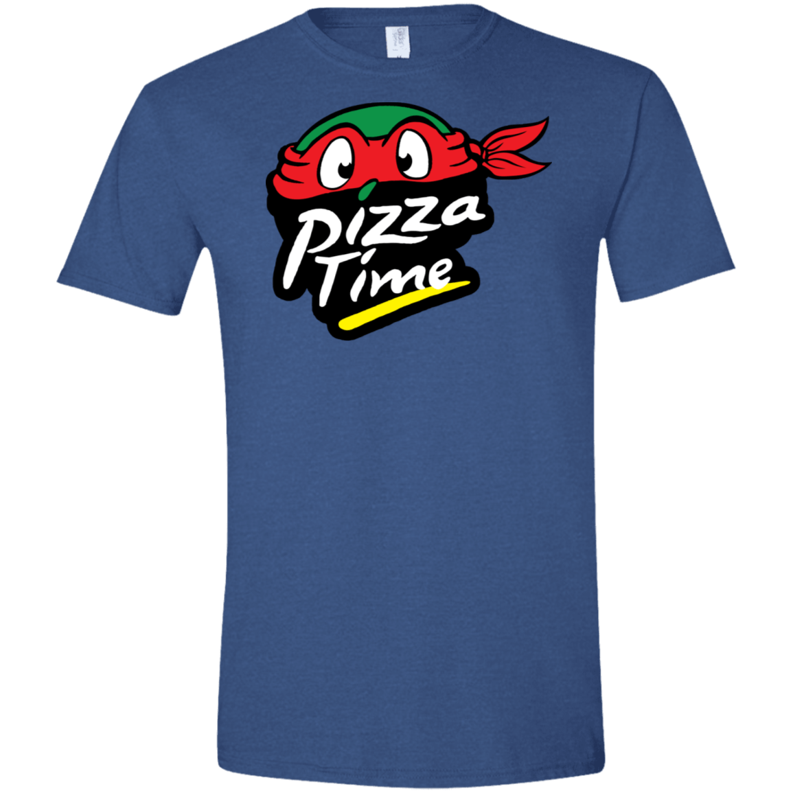 T-Shirts Heather Royal / X-Small Pizza Time Men's Semi-Fitted Softstyle