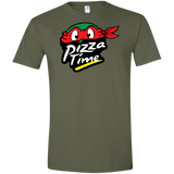 T-Shirts Military Green / S Pizza Time Men's Semi-Fitted Softstyle