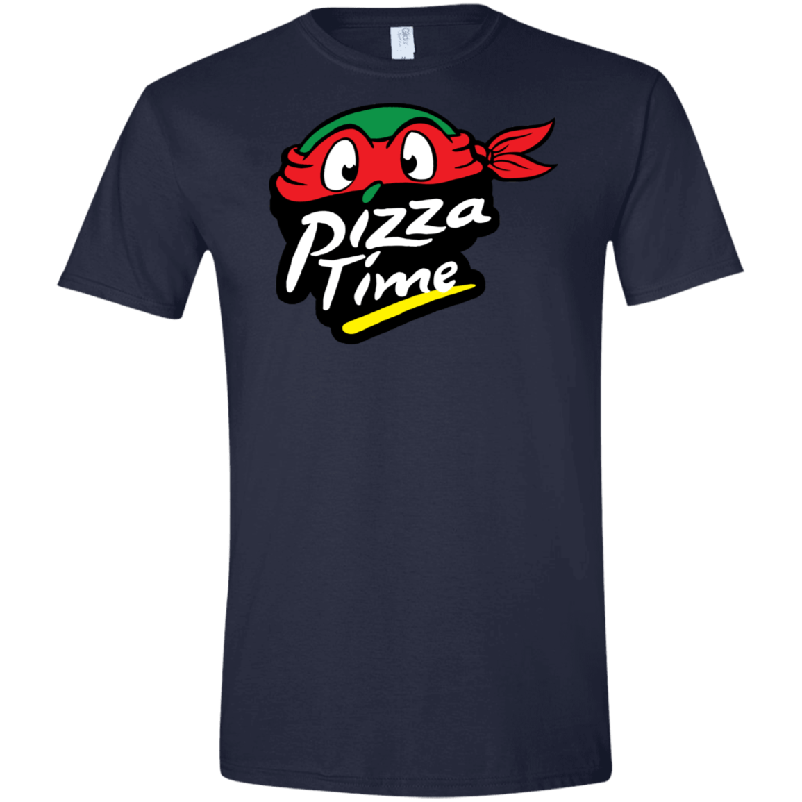 T-Shirts Navy / X-Small Pizza Time Men's Semi-Fitted Softstyle