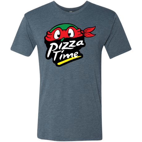 T-Shirts Indigo / S Pizza Time Men's Triblend T-Shirt