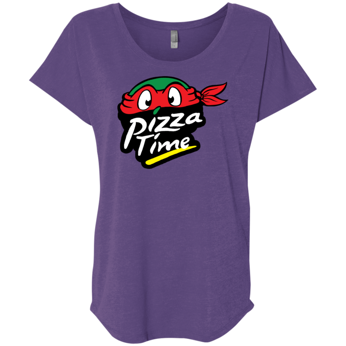 T-Shirts Purple Rush / X-Small Pizza Time Triblend Dolman Sleeve