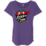 T-Shirts Purple Rush / X-Small Pizza Time Triblend Dolman Sleeve