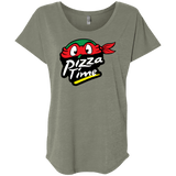 T-Shirts Venetian Grey / X-Small Pizza Time Triblend Dolman Sleeve