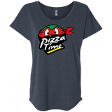 T-Shirts Vintage Navy / X-Small Pizza Time Triblend Dolman Sleeve